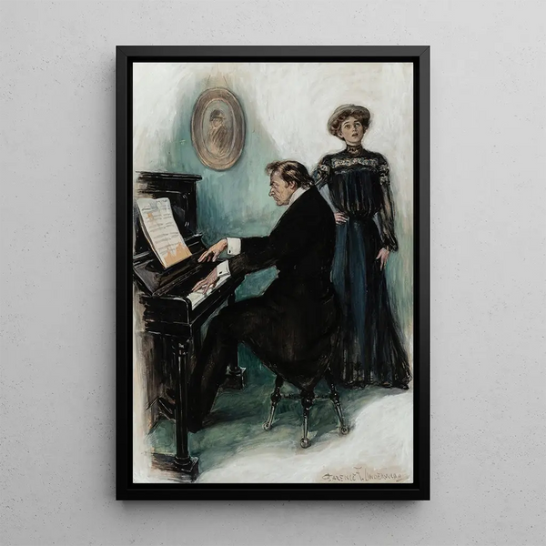 Le solo - Clarence F. Underwood — inramlat konstverk på väggen