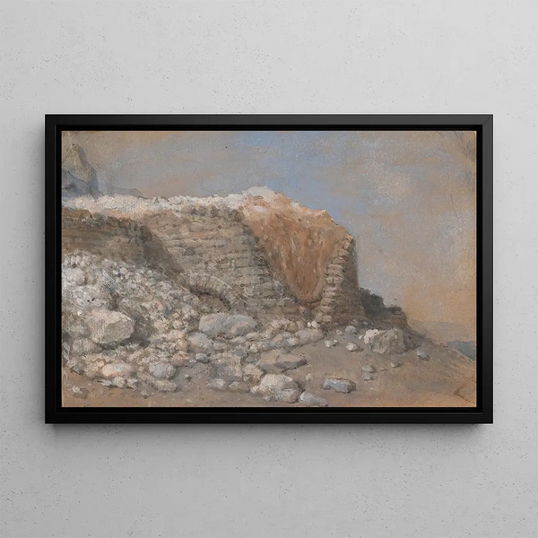 Mur de pierre - Clarkson Stanfield — inramlat konstverk på väggen