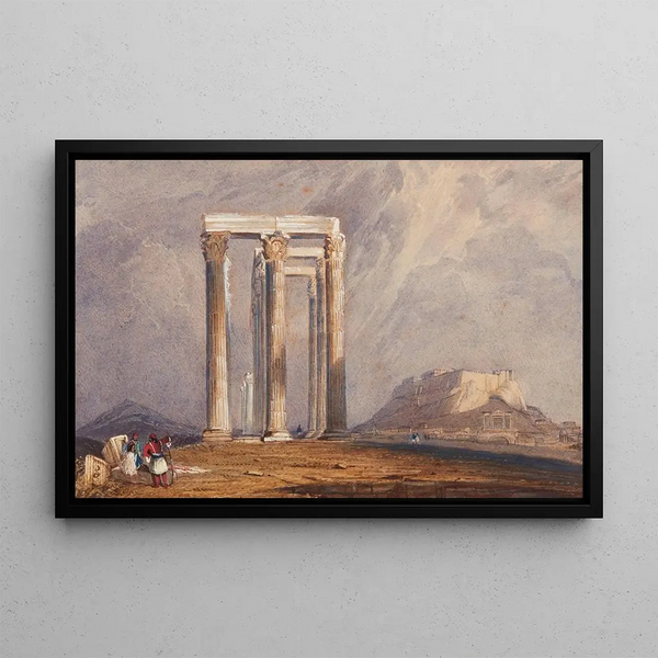Le temple de Jupiter Olympien Athènes - Clarkson Stanfield — inramlat konstverk på väggen