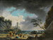 En storm nära en klippig kust - Claude-Joseph Vernet — vy av konstverket