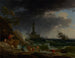 En storm på en medelhavskust - Claude-Joseph Vernet — vy av konstverket