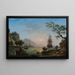 fiskhamn vid gryningen - Claude-Joseph Vernet — inramlat konstverk på väggen