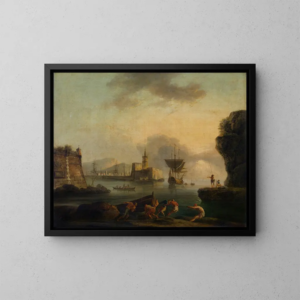 Naples - Claude-Joseph Vernet — inramlat konstverk på väggen