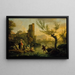 Landskapsbild med tvättare - Claude-Joseph Vernet — inramlat konstverk på väggen