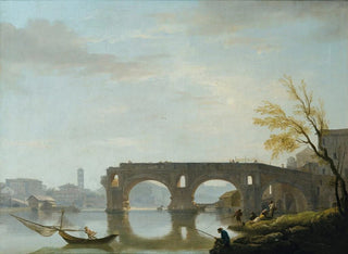Vue du Ponte Rotto à Rome - Claude-Joseph Vernet — vy av konstverket