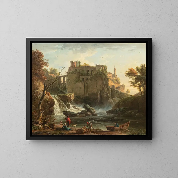 Vue de Tivoli - Claude-Joseph Vernet — inramlat konstverk på väggen