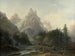 Vue du Wellhorn et du Wetterhorn prise de Rosenlaui vers Meiringen dans l'Oberland bernois - Claude-Louis Châtelet — vy av konstverket