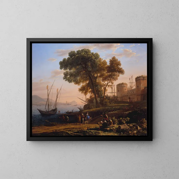 En konstnär som studerar från naturen - Claude Lorrain — inramlat konstverk på väggen