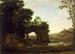 Landskap med en bergbåge och en flod - Claude Lorrain — vy av konstverket