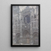 La cathédrale de Rouen, le portail, temps gris - Claude Monet — inramlat konstverk på väggen