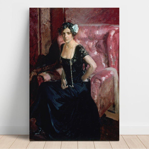 Reproduktion av målningen Clotilde i aftonklänning - Joaquín Sorolla