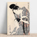 Reproduktion av målningen Frisör - Kitagawa Utamaro
