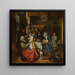 Som de gamla sjunger, de unga pipar - Jan Steen — inramlat konstverk på väggen