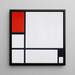 Reproduktion av målningen Composition No I med Röd och Svart - Piet Mondrian