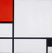 Reproduktion av målningen Composition No I med Röd och Svart - Piet Mondrian