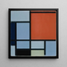 Komposition - Piet Mondrian — inramlat konstverk på väggen