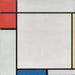 Reproduktion av målningen Komposition med röd, gul och blå - Piet Mondrian