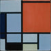 Reproduktion av målningen Komposition med röd, gul och blå - Piet Mondrian