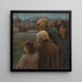 Composition figurative - Teodor Zemplnyi — inramlat konstverk på väggen
