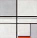 Reproduktion av målningen Composition nr 1 Gris-Rouge - Piet Mondrian