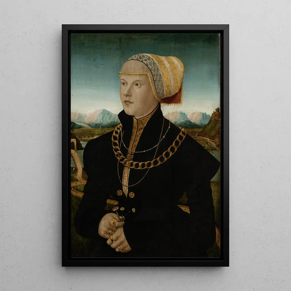 Reproduktion av målningen av porträtt av Margarete Stralenberg född Stalburg - Conrad Faber von Kreuznach