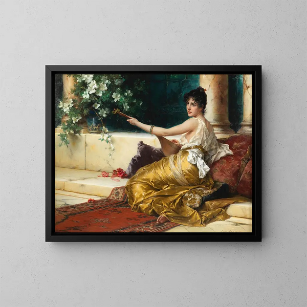 Le joueur de mandoline - Conrad Kiesel — inramlat konstverk på väggen