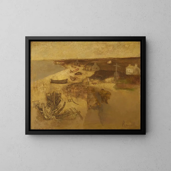 Landskap Bretagne - Constant Permeke — inramlat konstverk på väggen