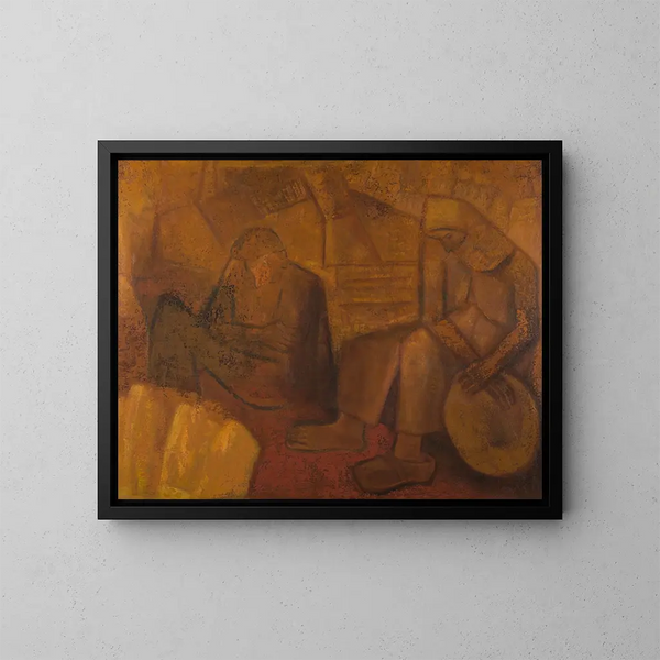 Les cueilleurs de coques - Constant Permeke — inramlat konstverk på väggen