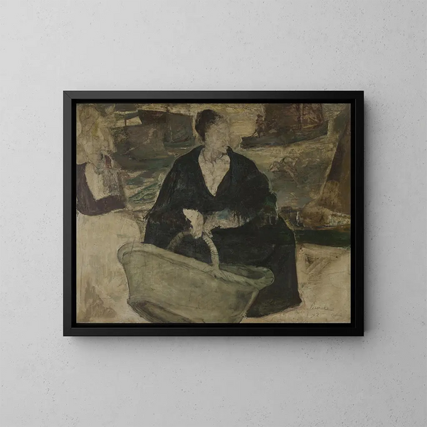 La femme du pêcheur - Constant Permeke — inramlat konstverk på väggen