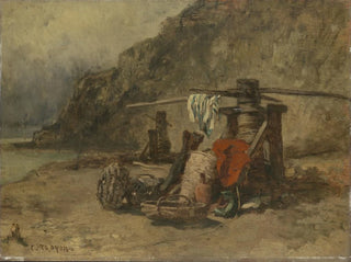 Constant Troyon - Strandgezicht met kaapstanders.webp
