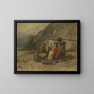 Constant Troyon - Strandgezicht met kaapstanders.webp
