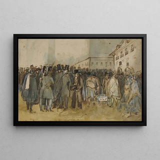 Constantin Guys - A street scene in Spain.webp