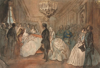 Constantin Guys - The Empress Eugnie Receiving the Diplomatic Corps after the Birth of the Imperial Prince.webp