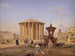 Piazza de la Bocca della Verità med den så kallade Vesta-templet i Rom - Constantin Hansen — vy av konstverket