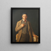 Portrait de Gottlieb Bindesbøll - Constantin Hansen — inramlat konstverk på väggen