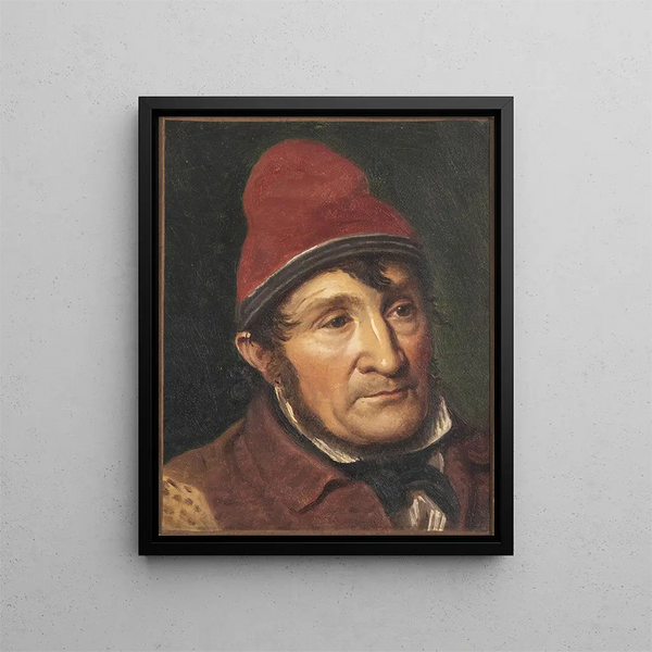Portrait de Jean Holm Lem à Bombebssen - Constantin Hansen — inramlat konstverk på väggen