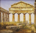 Le temple d'Athena à Paestum - Constantin Hansen — vy av konstverket