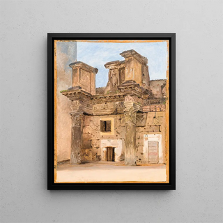 Constantin Hansen - The Temple of Minerva on the the Forum of Nerva in Rome.webp