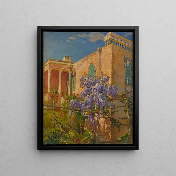 Constantin Westchiloff - A House with Flowering Trees along the Amalfi Coast of Italy.webp