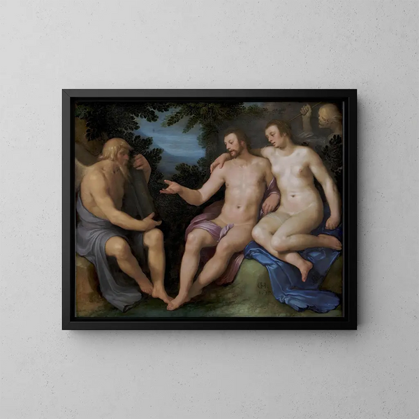 Allégorie sur la brièveté de la vie - Cornelis Cornelisz van Haarlem — inramlat konstverk på väggen