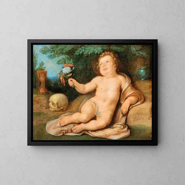 En allegori om fåfänga - Cornelis Cornelisz van Haarlem — inramlat konstverk på väggen