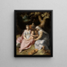 Dopet av Kristus Den heliga familjen med heliga Elisabeth och barnet Johannes i skogen - Cornelis Cornelisz van Haarlem — inramlat konstverk på väggen