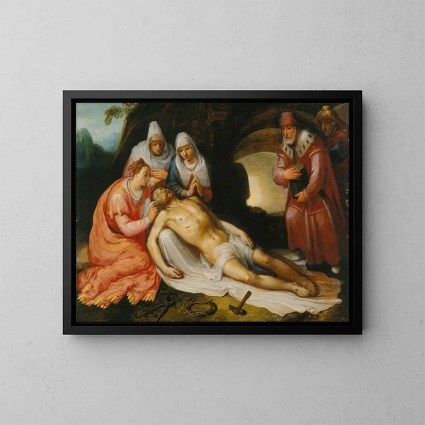 La Lamentation - Cornelis Cornelisz van Haarlem — inramlat konstverk på väggen