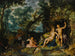 Venus och Adonis vilande i ett vidsträckt landskap med Cupido, jakthundar och deras byten - Cornelis Cornelisz van Haarlem — vy av konstverket