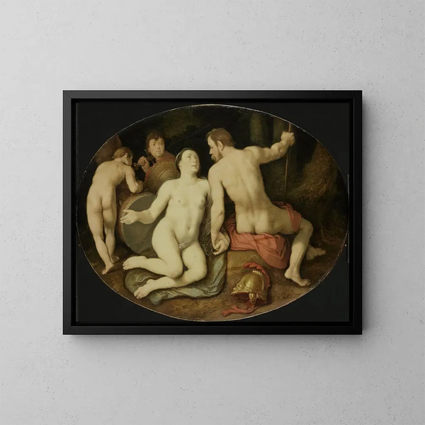 Venus och Mars - Cornelis Cornelisz van Haarlem — inramlat konstverk på väggen