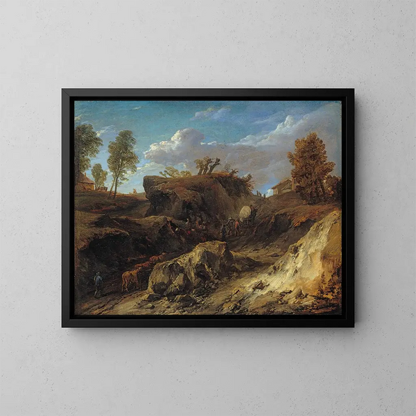 Le chemin creux - Cornelis Huysmans — inramlat konstverk på väggen