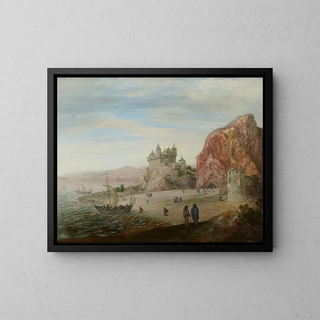 Cornelis Johannesz Liefrinck - Coastal Landscape with Granite Cliffs.webp