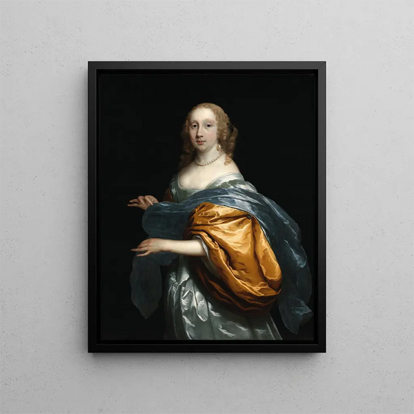 Madame Tulp - Cornelis Jonson van Ceulen — inramlat konstverk på väggen
