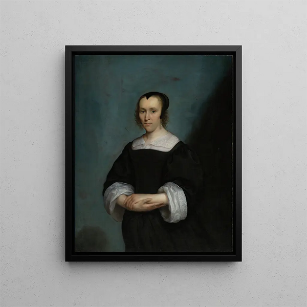 Portrait av en kvinna - Cornelis Jonson van Ceulen — inramlat konstverk på väggen
