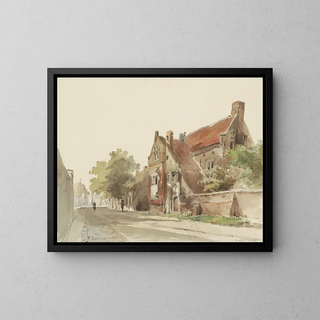 Cornelis Springer - Het oude gasthuis te Hasselt.webp